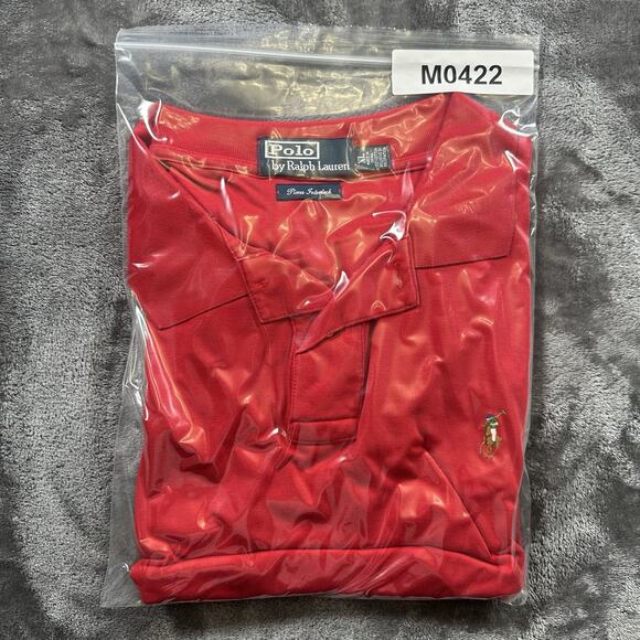 Polo Ralph Lauren Shirt Mens Large Red XL Pima Interlock Polo Rugby Preppy - Picture 8 of 8